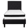 Flash Furniture Roxbury Twin Platform Bed Set-Black, Model# SL-BMF-21-GG 4