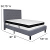 Flash Furniture Roxbury Full Platform Bed Set-Gray, Model# SL-BMF-26-GG 3