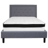 Flash Furniture Roxbury Full Platform Bed Set-Gray, Model# SL-BMF-26-GG 4