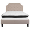 Flash Furniture Brighton Full Platform Bed Set-Beige, Model# SL-BMF-2-GG 4