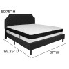 Flash Furniture Brighton King Platform Bed Set-Black, Model# SL-BMF-8-GG 3