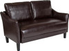Flash Furniture Asti Brown Leather Loveseat, Model# SL-SF915-2-BRN-GG