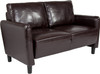 Flash Furniture Candler Park Brown Leather Loveseat, Model# SL-SF919-2-BRN-GG