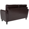 Flash Furniture Candler Park Brown Leather Loveseat, Model# SL-SF919-2-BRN-GG 3