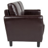 Flash Furniture Candler Park Brown Leather Loveseat, Model# SL-SF919-2-BRN-GG 4