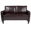 Flash Furniture Candler Park Brown Leather Loveseat, Model# SL-SF919-2-BRN-GG 5