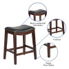 Flash Furniture 26" No Back Cappuccino Stool, Model# TA-411026-CA-GG 3