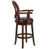 Flash Furniture 30" Expresso Wood Stool w/Arms, Model# TA-550430-E-GG 4