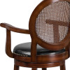 Flash Furniture 30" Expresso Wood Stool w/Arms, Model# TA-550430-E-GG 6