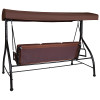 Flash Furniture 3-Seater Patio Swing / Bed, Model# TLH-007-BN-GG 6