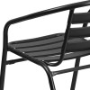 Flash Furniture Black Aluminum Slat Chair, Model# TLH-017C-BK-GG 6