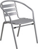 Flash Furniture Silver Aluminum Slat Chair, Model# TLH-017C-GG