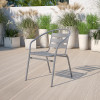 Flash Furniture Silver Aluminum Slat Chair, Model# TLH-017C-GG 2