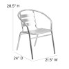 Flash Furniture Silver Aluminum Slat Chair, Model# TLH-017C-GG 4