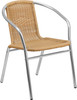 Flash Furniture Beige Rattan Aluminum Chair, Model# TLH-020-BGE-GG