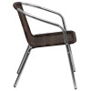 Flash Furniture Brown Rattan Aluminum Chair, Model# TLH-020-GG 7