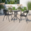 Flash Furniture 23.75RD Black Patio Table Set, Model# TLH-071RD-037BK2-GG 2