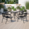 Flash Furniture 31.5SQ Black Patio Table Set, Model# TLH-0732SQ-017CBK4-GG 2