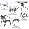 Flash Furniture 31.5SQ Black Patio Table Set, Model# TLH-0732SQ-017CBK4-GG 3