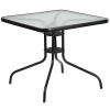 Flash Furniture 31.5SQ Black Patio Table Set, Model# TLH-0732SQ-017CBK4-GG 6