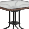 Flash Furniture 28SQ Brown Table Set w/Rattan, Model# TLH-073SQ-037BN2-GG 5