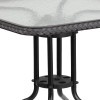 Flash Furniture 28SQ Gray Table Set w/Rattan, Model# TLH-073SQ-037GY4-GG 5