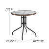 Flash Furniture 28RD Brown Table Set w/Rattan, Model# TLH-087RD-037BN4-GG 4