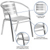 Flash Furniture Aluminum Slat Back Chair, Model# TLH-1-GG 3