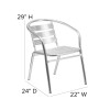 Flash Furniture Aluminum Slat Back Chair, Model# TLH-1-GG 4