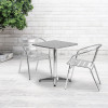 Flash Furniture 23.5SQ Aluminum Table Set, Model# TLH-ALUM-24SQ-017BCHR2-GG 2