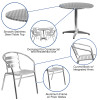 Flash Furniture 31.5RD Aluminum Table Set, Model# TLH-ALUM-32RD-017BCHR4-GG 3