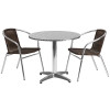 Flash Furniture 31.5RD Aluminum Table Set, Model# TLH-ALUM-32RD-020CHR2-GG