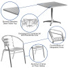 Flash Furniture 31.5SQ Aluminum Table Set, Model# TLH-ALUM-32SQ-017BCHR4-GG 3