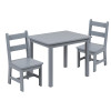 Flash Furniture Kids Gray Table & 2 Chair Set, Model# TW-WTCS-1001-GRY-GG
