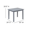 Flash Furniture Kids Gray Table & 2 Chair Set, Model# TW-WTCS-1001-GRY-GG 5