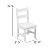 Flash Furniture Kids White Table & 2 Chair Set, Model# TW-WTCS-1001-WH-GG 4