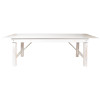 Flash Furniture HERCULES Series 9'x40" White Farm Table, Model# XA-F-108X40-WH-GG 7