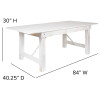 Flash Furniture HERCULES Series 7'x40" White Farm Table, Model# XA-F-84X40-WH-GG 4