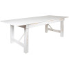 Flash Furniture HERCULES Series 8'x40" White Table/6 Bench Set, Model# XA-FARM-3-WH-GG 7