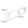 Flash Furniture HERCULES Series 9'x40" White Table/2 Bench Set, Model# XA-FARM-6-WH-GG 5