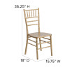 Flash Furniture HERCULES Series Gold Wood Chiavari Chair, Model# XS-GOLD-GG 4