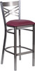 Flash Furniture HERCULES Series Clear X Stool-Burg Seat, Model# XU-6F8B-CLR-BAR-BURV-GG