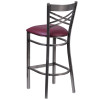 Flash Furniture HERCULES Series Clear X Stool-Burg Seat, Model# XU-6F8B-CLR-BAR-BURV-GG 3