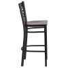 Flash Furniture HERCULES Series Black X Stool-Wal Seat, Model# XU-6F8BXBK-BAR-WALW-GG 4