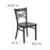 Flash Furniture HERCULES Series Black X Chair-Wal Seat, Model# XU-6FOBXBK-WALW-GG 4