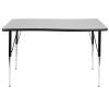 Flash Furniture 28"Wx48"L Grey Activity Table, Model# XU-A3048-CON-GY-T-A-GG 6