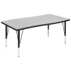 Flash Furniture 28"Wx48"L Grey Activity Table, Model# XU-A3048-CON-GY-T-P-GG