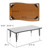 Flash Furniture 28"Wx48"L Grey Activity Table, Model# XU-A3048-CON-GY-T-P-GG 4