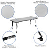 Flash Furniture 26"Wx60"L Grey Activity Table, Model# XU-A3060-CON-GY-T-P-CAS-GG 3