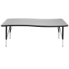 Flash Furniture 26"Wx60"L Grey Activity Table, Model# XU-A3060-CON-GY-T-P-GG 6